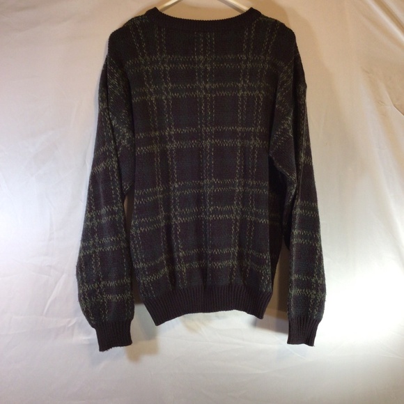 Vintage Trading Company Plaid Knit Sweater XL Dark Academia Grandpa Core 90s - Picture 2 of 7